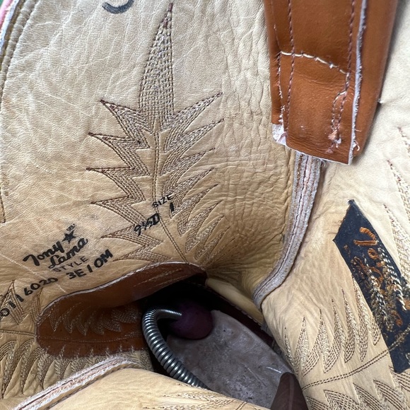 Ultra Rare Tony Lama Gold Label Patchwork 9.5D